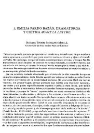 Emilia Pardo Bazán, dramaturga y crítica 
