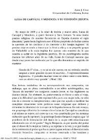 Luisa de Carvajal y Mendoza y su conexión jesuita