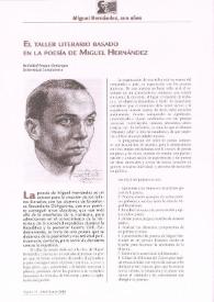 El taller literario basado en la poesía de Miguel Hernández