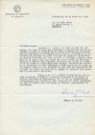 Carta mecanografiada de García Fraile, Dámaso (Sociedad de Conciertos de Salamanca) a Luis Galve. 1979-01-20