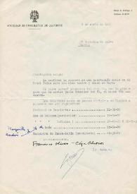 Carta Manuscrita de Oliver, Francisco a Georgina de Galve. 1977-04-04