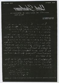 Carta manuscrita de Segovia, Andrés a Ruth Scharbauer. 1959-04-16