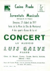Concert LV Audicio Luis Galve (Piano)