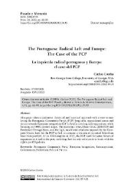The portuguese radical left and Europe: the case of the PCP