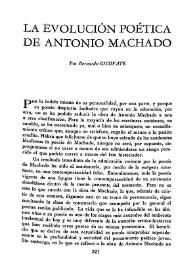La evolución poética de Antonio Machado