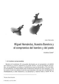 Miguel Hernández, Nuestra Bandera y el compromiso del hombre y del poeta