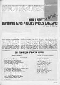Vida i mort d'Antonio Machado als Països Catalans