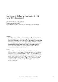Las Cortes de Cádiz y la Constitución de 1812: una visión de conjunto 