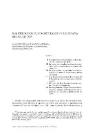 Los derechos fundamentales en la España del siglo XX