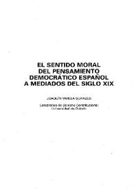 El sentido moral del pensamiento democrático español a mediados del siglo XIX