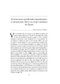 El cervantismo español desde el neoclasicismo al romanticismo: sobre una edición romántica del Quijote