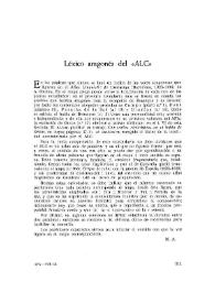 Léxico aragonés del ALC