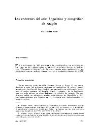 Las encuestas del atlas lingüístico y etnográfico de Aragón