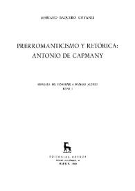 Prerromanticismo y retórica: Antonio de Capmany 