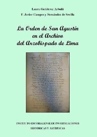 La Orden de San Agustín en el Archivo del Arzobispado de Lima