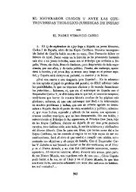 El emperador Carlos V ante las controversias teológico-jurídicas de Indias