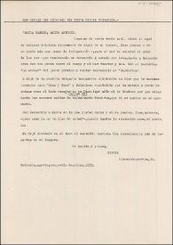 Transcripción de carta de Miguel Hernández a Carmen Conde y Antonio Oliver Belmás. [Orihuela, 1935?]