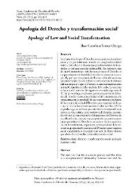 Apología del Derecho y transformación social