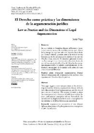 El Derecho como práctica y las dimensiones de la argumentación jurídica