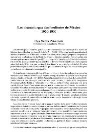 Las dramaturgas desobedientes de México 1920-1930