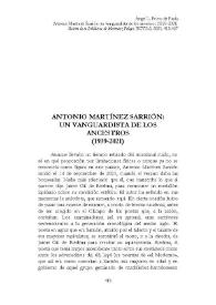 Antonio Martínez Sarrión: un vanguardista de los ancestros (1939-2021) [necrológica]