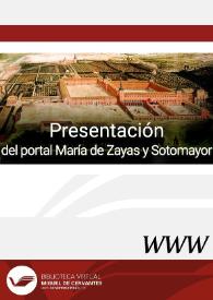 Presentación del portal María de Zayas y Sotomayor 
