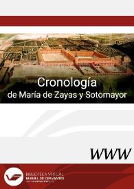 Cronología de María de Zayas y Sotomayor