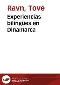 Experiencias bilingües en Dinamarca / Tove Ravn | Biblioteca Virtual Miguel de Cervantes