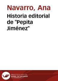 Historia editorial de "Pepita Jiménez" / Ana Navarro | Biblioteca Virtual Miguel de Cervantes