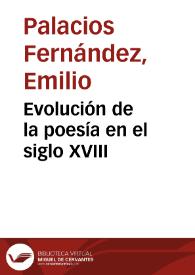 Evolución de la poesía en el siglo XVIII / Emilio Palacios Fernández | Biblioteca Virtual Miguel de Cervantes