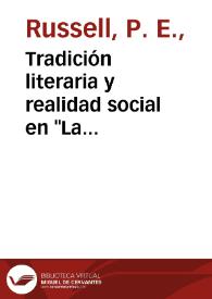 Tradición literaria y realidad social en "La Celestina" / Peter E. Russell | Biblioteca Virtual Miguel de Cervantes