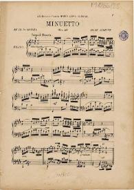 Minuetto de la 7a sonata : obra 111 / Isaac Albéniz | Biblioteca Virtual Miguel de Cervantes