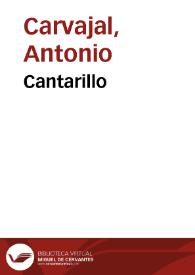 Cantarillo | Biblioteca Virtual Miguel de Cervantes