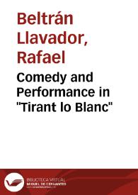 Comedy and Performance in "Tirant lo Blanc" | Biblioteca Virtual Miguel de Cervantes
