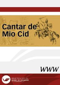 Portada:Cantar de Mio Cid / dirección María del Carmen Gutiérrez Aja, Timoteo Riaño Rodríguez