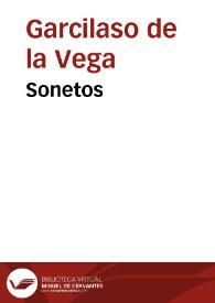 Portada:Sonetos / Garcilaso de la Vega; edición de Ramón García González