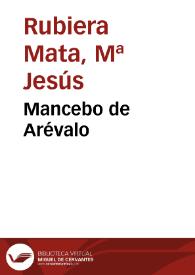 Mancebo de Arévalo | Biblioteca Virtual Miguel de Cervantes