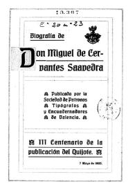 Biografía de Don Miguel de Cervantes Saavedra | Biblioteca Virtual Miguel de Cervantes