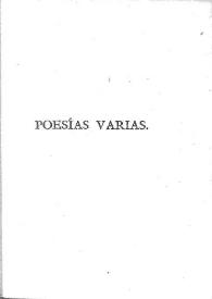 Más información sobre Poesías varias / Tomás de Iriarte