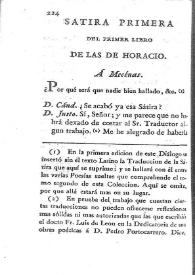 Más información sobre Sátira primera del primer libro de las de Horacio. A Mecenas / Tomás de Iriarte