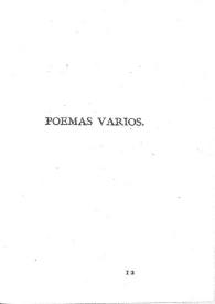 Poemas varios / Tomás de Iriarte | Biblioteca Virtual Miguel de Cervantes