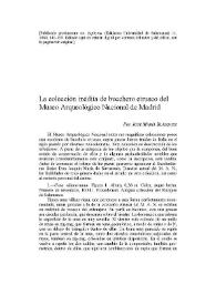 La colección inédita de bucchero etrusco del Museo Arqueológico Nacional de Madrid / José M.ª Blázquez Martínez | Biblioteca Virtual Miguel de Cervantes