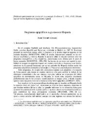 Programas epigráficos augusteos en Hispania / Juan Manuel Abascal Palazón | Biblioteca Virtual Miguel de Cervantes