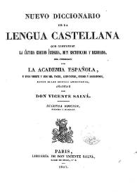 Nuevo diccionario de la lengua castellana ... / por Vicente Salvá | Biblioteca Virtual Miguel de Cervantes