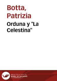 Orduna y "La Celestina" / Patrizia Botta | Biblioteca Virtual Miguel de Cervantes