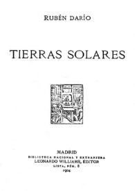 Tierras solares / Rubén Darío | Biblioteca Virtual Miguel de Cervantes