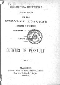 Cuentos de Perrault | Biblioteca Virtual Miguel de Cervantes