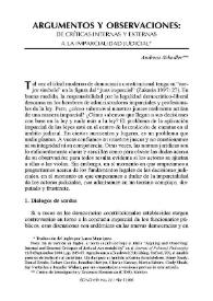 Argumentos y observaciones : de críticas internas y externas a la imparcialidad judicial | Biblioteca Virtual Miguel de Cervantes