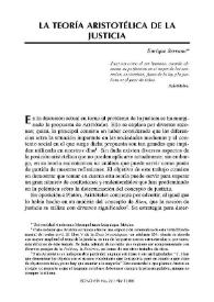 La teoría aristotélica de la justicia | Biblioteca Virtual Miguel de Cervantes