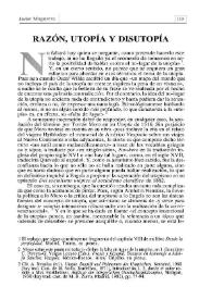 Razón, utopía y disutopía | Biblioteca Virtual Miguel de Cervantes